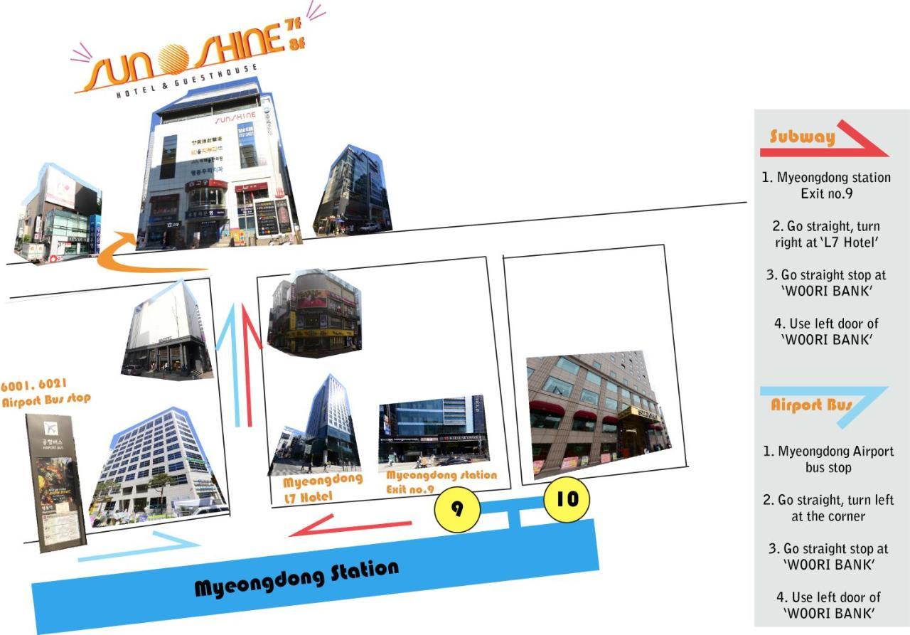 Myeongdong Sunshine Guesthouse Seul Esterno foto